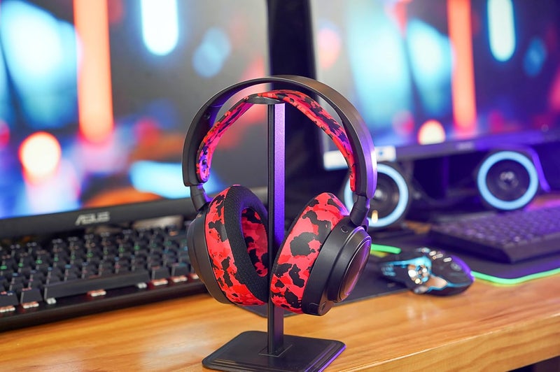 WC HeadbandZ Arctis Nova - Upgraded Silicone Headband for Arctis Nova Headsets by Wicked Cushions - Enhanced Flexibility, Comfort, and Style with Matching Earpad Designs | Red Camo - Image 3